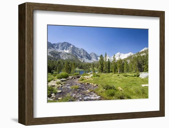USA, California. Glacial lake in the Little Lakes Valley, Bishop and Mammoth Lakes.-Christopher Reed-Framed Photographic Print