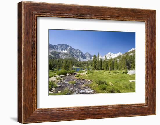 USA, California. Glacial lake in the Little Lakes Valley, Bishop and Mammoth Lakes.-Christopher Reed-Framed Photographic Print