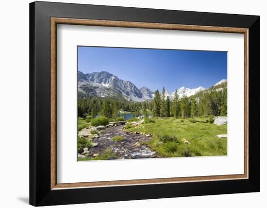 USA, California. Glacial lake in the Little Lakes Valley, Bishop and Mammoth Lakes.-Christopher Reed-Framed Photographic Print