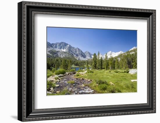 USA, California. Glacial lake in the Little Lakes Valley, Bishop and Mammoth Lakes.-Christopher Reed-Framed Photographic Print