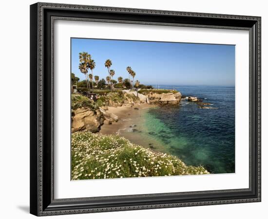 USA, California, La Jolla, Clear Water on a Spring Day at La Jolla Cove-Ann Collins-Framed Photographic Print