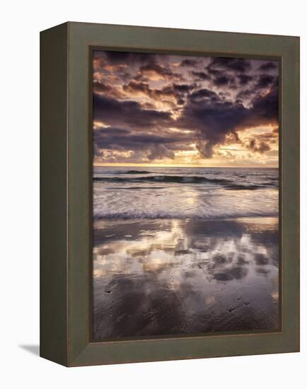 USA, California, La Jolla, Cloud reflections at La Jolla Shores-Ann Collins-Framed Premier Image Canvas