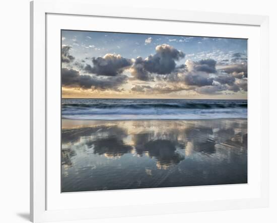 USA, California, La Jolla. Cloud reflections at Marine Street Beach-Ann Collins-Framed Photographic Print