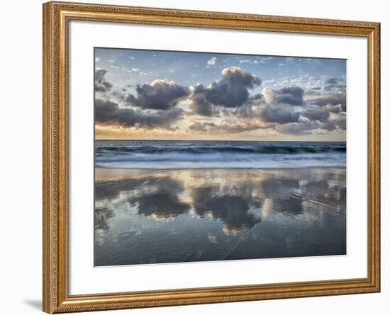 USA, California, La Jolla. Cloud reflections at Marine Street Beach-Ann Collins-Framed Photographic Print