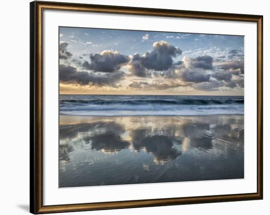 USA, California, La Jolla. Cloud reflections at Marine Street Beach-Ann Collins-Framed Photographic Print