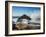 USA, California, La Jolla. High surf at high tide inundates Windansea Surf Shack-Ann Collins-Framed Photographic Print