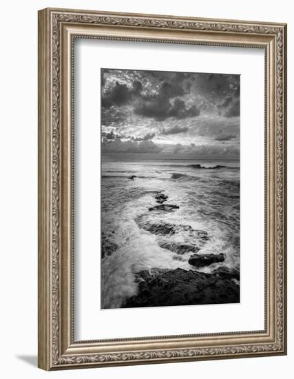 USA, California, La Jolla. Ocean and rocks at dusk-Ann Collins-Framed Photographic Print