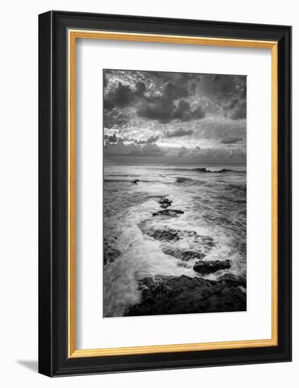 USA, California, La Jolla. Ocean and rocks at dusk-Ann Collins-Framed Photographic Print