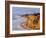 USA, California, La Jolla. Paragliders Float over Black's Beach in Late Afternoon-Ann Collins-Framed Photographic Print