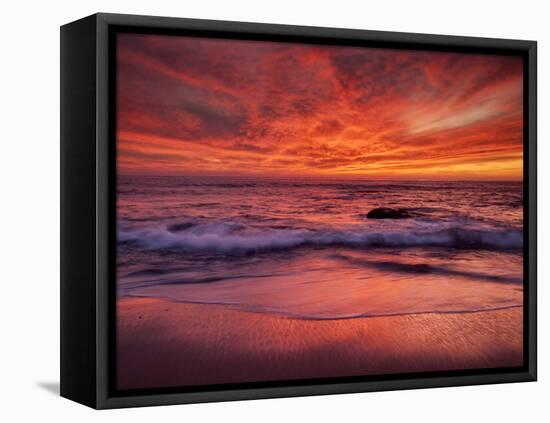 USA, California, La Jolla, Sunset at North End of Windansea Beach-Ann Collins-Framed Premier Image Canvas