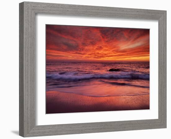 USA, California, La Jolla, Sunset at North End of Windansea Beach-Ann Collins-Framed Photographic Print