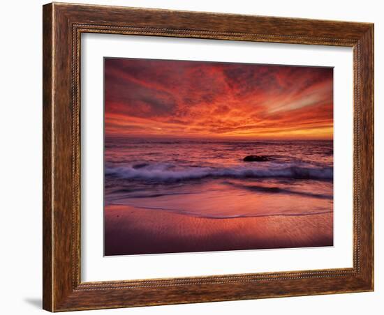 USA, California, La Jolla, Sunset at North End of Windansea Beach-Ann Collins-Framed Photographic Print