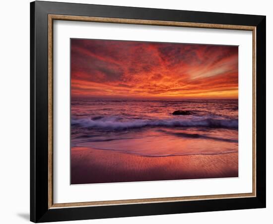 USA, California, La Jolla, Sunset at North End of Windansea Beach-Ann Collins-Framed Photographic Print