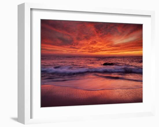 USA, California, La Jolla, Sunset at North End of Windansea Beach-Ann Collins-Framed Photographic Print