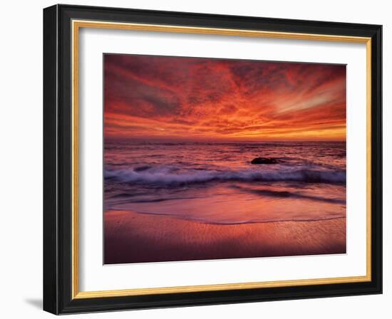 USA, California, La Jolla, Sunset at North End of Windansea Beach-Ann Collins-Framed Photographic Print