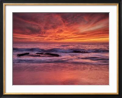 Usa California La Jolla Sunset At North End Of Windansea Beach Photographic Print Ann Collins Art Com