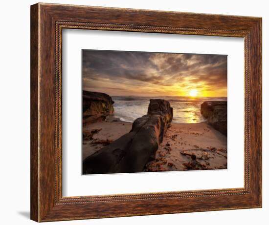 USA, California, La Jolla, Sunset, Coast Blvd. Park-Ann Collins-Framed Photographic Print