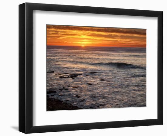 USA, California, La Jolla, Sunset from Boomer Beach-Ann Collins-Framed Photographic Print