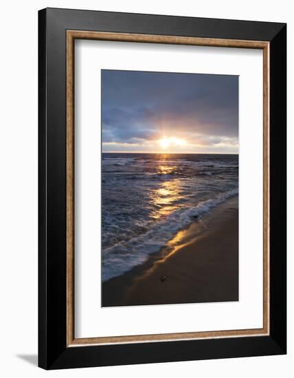 USA, California, La Jolla. Sunset over beach.-Jaynes Gallery-Framed Photographic Print