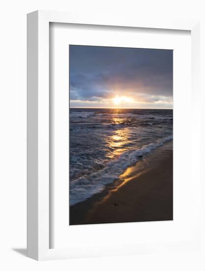 USA, California, La Jolla. Sunset over beach.-Jaynes Gallery-Framed Photographic Print