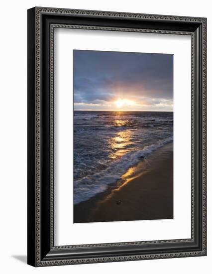 USA, California, La Jolla. Sunset over beach.-Jaynes Gallery-Framed Photographic Print