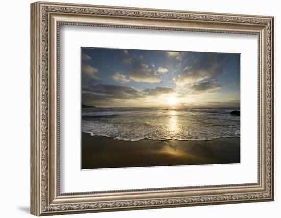 USA, California, La Jolla. Sunset over beach.-Jaynes Gallery-Framed Photographic Print