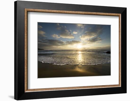 USA, California, La Jolla. Sunset over beach.-Jaynes Gallery-Framed Photographic Print