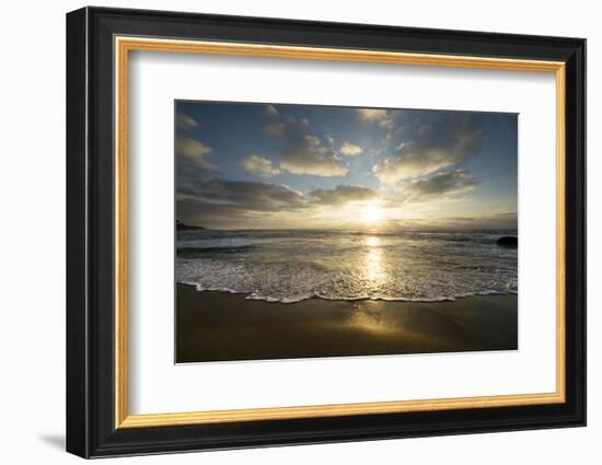 USA, California, La Jolla. Sunset over beach.-Jaynes Gallery-Framed Photographic Print