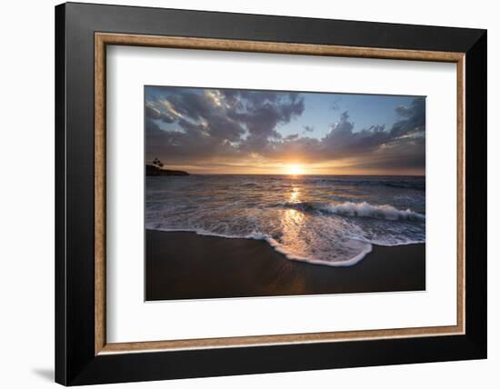 USA, California, La Jolla. Sunset over beach.-Jaynes Gallery-Framed Photographic Print