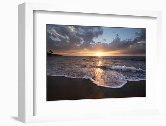 USA, California, La Jolla. Sunset over beach.-Jaynes Gallery-Framed Photographic Print