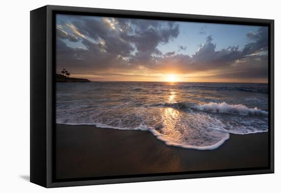 USA, California, La Jolla. Sunset over beach.-Jaynes Gallery-Framed Premier Image Canvas