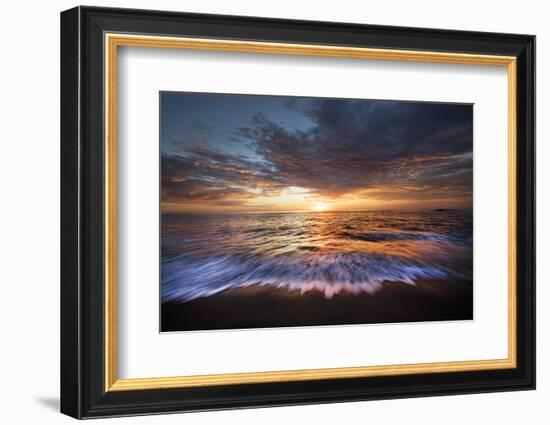 USA, California, La Jolla. Sunset over beach.-Jaynes Gallery-Framed Photographic Print