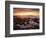 USA, California, La Jolla. Sunset over Tide Pools at Coast Blvd. Park-Ann Collins-Framed Photographic Print