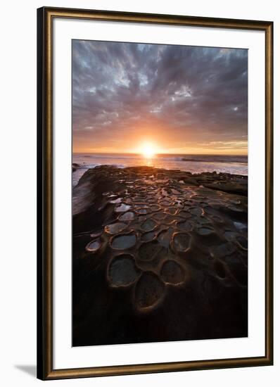 USA, California, La Jolla. Sunset over tide pools.-Jaynes Gallery-Framed Premium Photographic Print