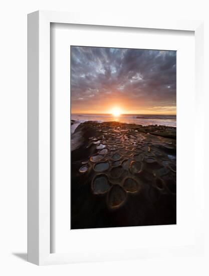 USA, California, La Jolla. Sunset over tide pools.-Jaynes Gallery-Framed Photographic Print