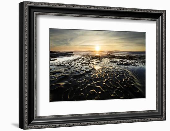 USA, California, La Jolla. Sunset over tide pools.-Jaynes Gallery-Framed Photographic Print