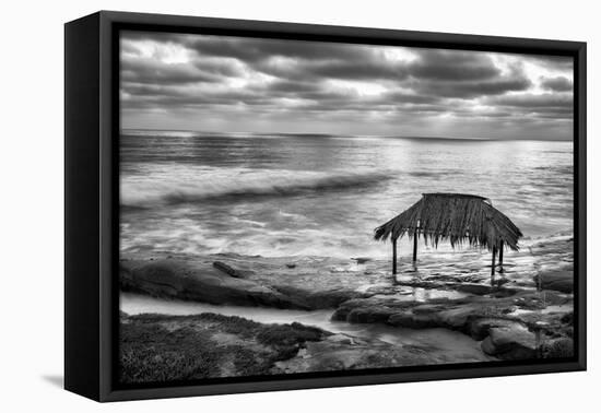 USA, California, La Jolla. Surf Shack at Windansea Beach-Ann Collins-Framed Premier Image Canvas