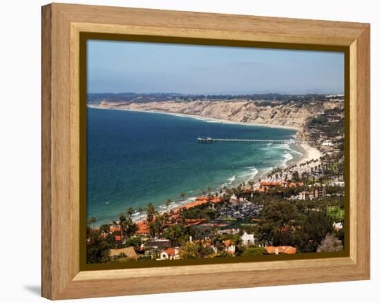 USA, California, La Jolla. View of La Jolla Shores and Scripps Pier-Ann Collins-Framed Premier Image Canvas