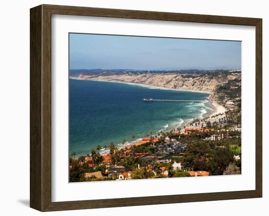 USA, California, La Jolla. View of La Jolla Shores and Scripps Pier-Ann Collins-Framed Photographic Print