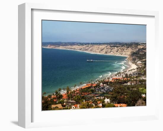 USA, California, La Jolla. View of La Jolla Shores and Scripps Pier-Ann Collins-Framed Photographic Print