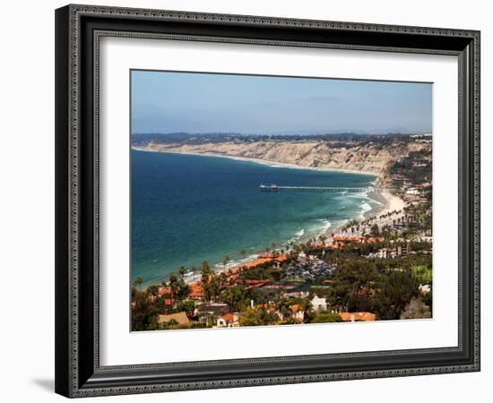 USA, California, La Jolla. View of La Jolla Shores and Scripps Pier-Ann Collins-Framed Photographic Print