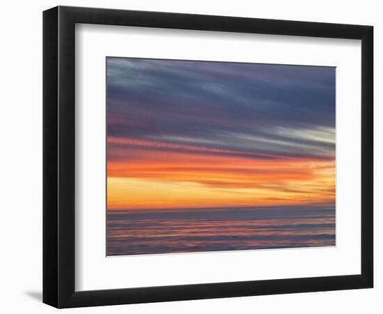 USA, California, La Jolla. Vivid sunset with blur-Ann Collins-Framed Photographic Print