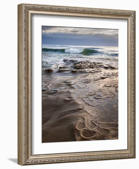 USA, California, La Jolla, Wave Breaking Toward Tide Pools at Coast Blvd-Ann Collins-Framed Photographic Print