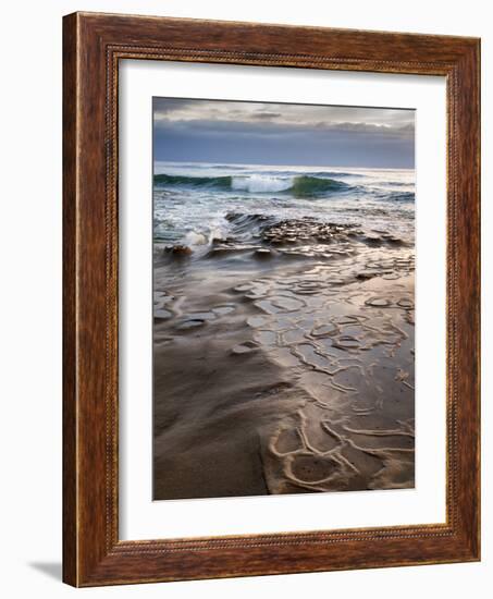 USA, California, La Jolla, Wave Breaking Toward Tide Pools at Coast Blvd-Ann Collins-Framed Photographic Print