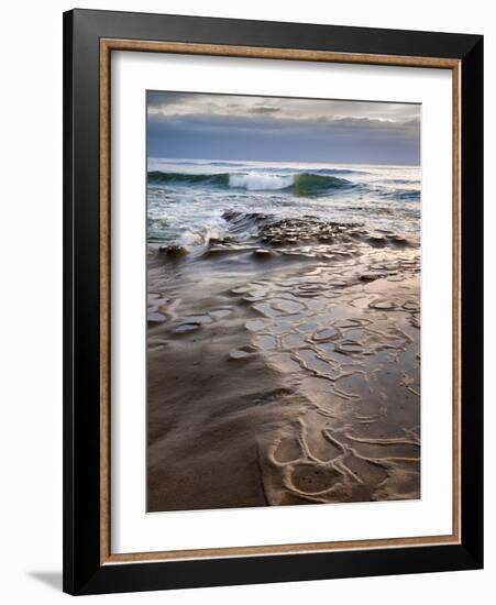 USA, California, La Jolla, Wave Breaking Toward Tide Pools at Coast Blvd-Ann Collins-Framed Photographic Print