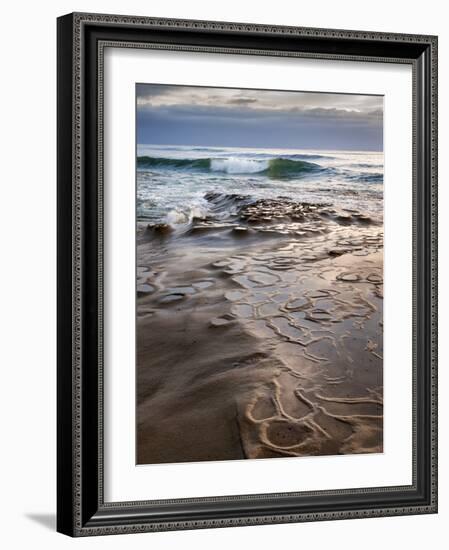 USA, California, La Jolla, Wave Breaking Toward Tide Pools at Coast Blvd-Ann Collins-Framed Photographic Print