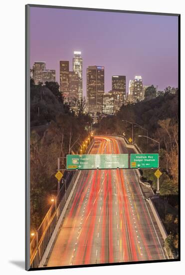 USA, California, Los Angeles 110 Freeway and Downtown-Rob Tilley-Mounted Photographic Print
