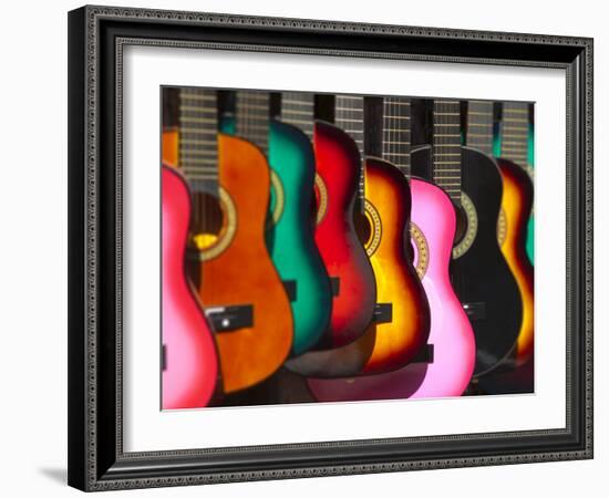 USA, California, Los Angeles, El Pueblo De Los Angeles, Guitars-Alan Copson-Framed Photographic Print