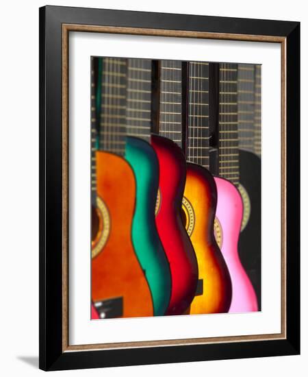 USA, California, Los Angeles, El Pueblo De Los Angeles, Guitars-Alan Copson-Framed Photographic Print