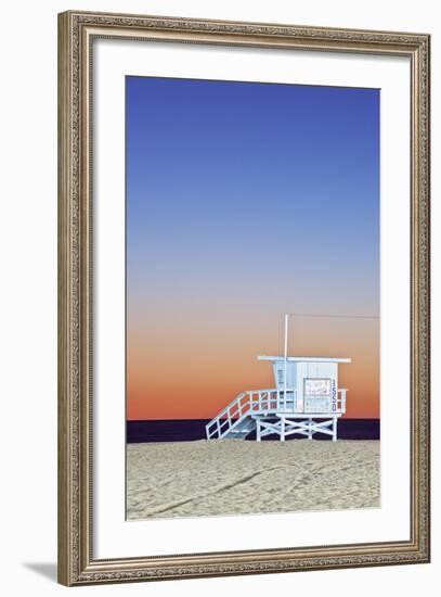 USA, California, Los Angeles, Santa Monica Beach Twilight-Rob Tilley-Framed Photographic Print
